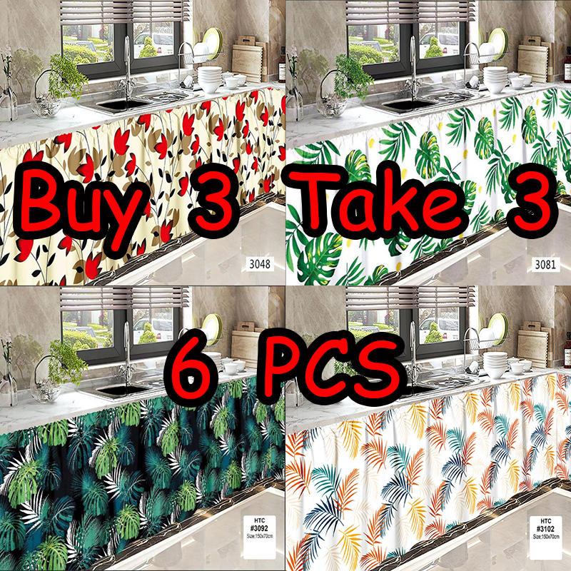 Buy 3 Take 3=6PCS Lababo Curtain 3 for 100 makapal Sale Lababo Kitchen ...