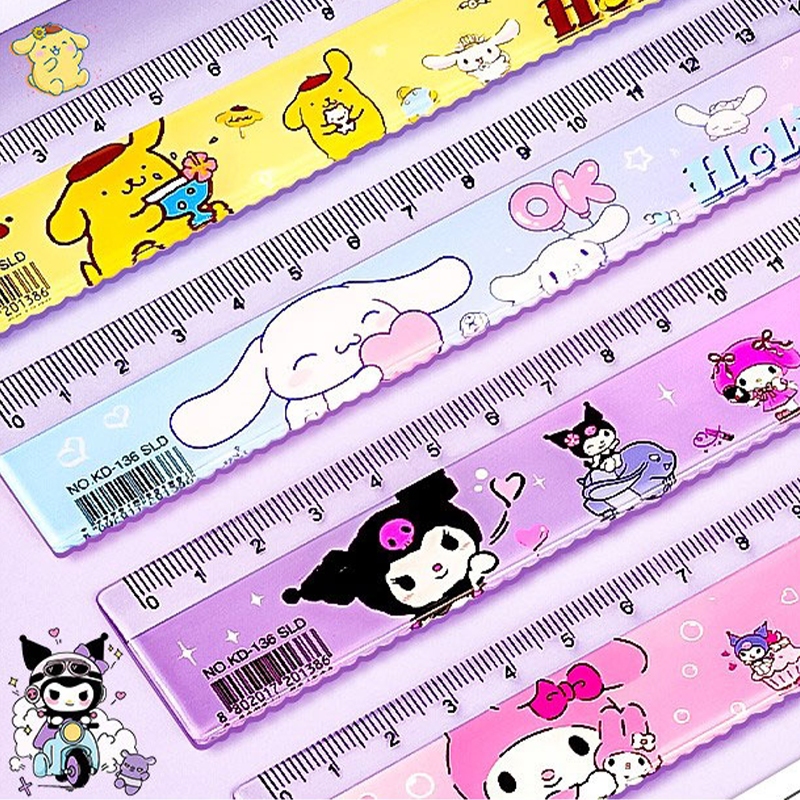 Cartoon Cartoon 15cm Ruler Cute Measuring Ruler with Wave Line Student ...