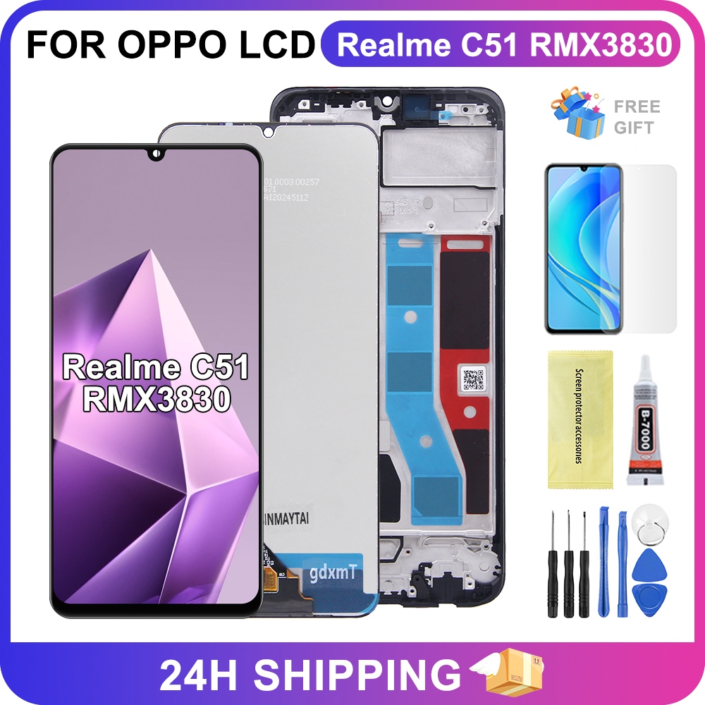 LCD With Frame For OPPO Realme C51 C53 /RMX3830 RMX3760 LCD Display ...
