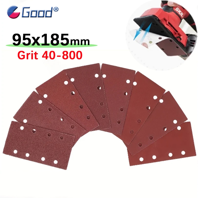 Grit 40-800# 93x185mm Square Sandpaper Flocking Sand Paper Special ...
