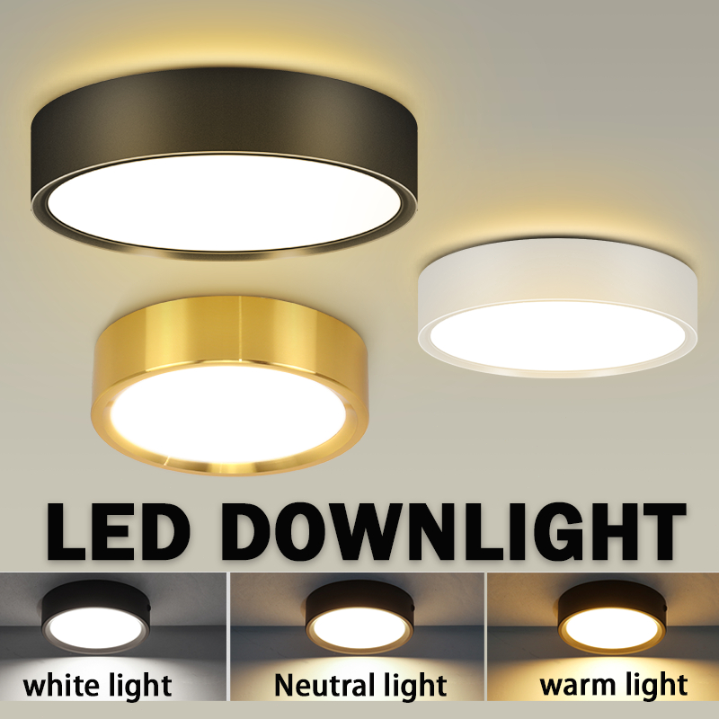 Led Ceiling Light 3 color Downlight Surface Mounted Tricolor Pin Lamp ...