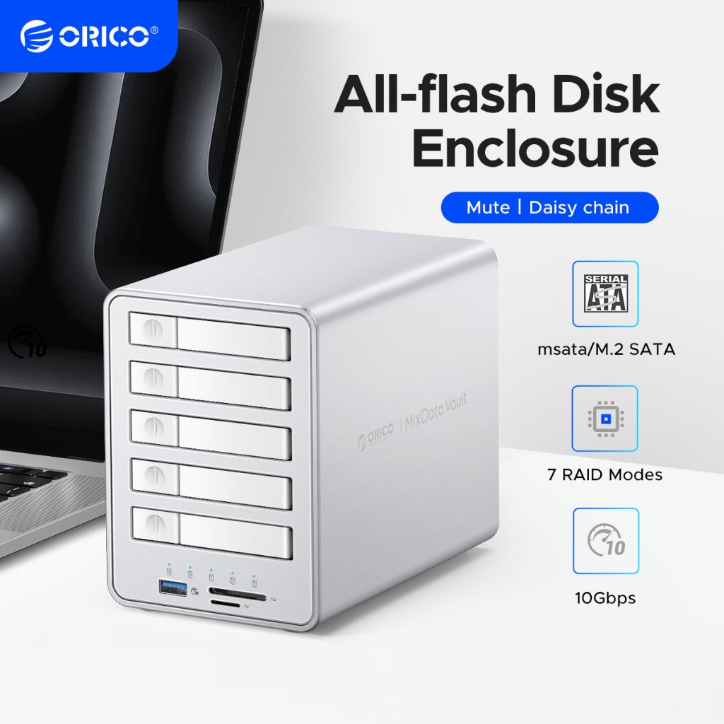 ORICO MixData Vault 4/5 Bay 2.5SATA 32T/40T Support multiple RAID modes ...