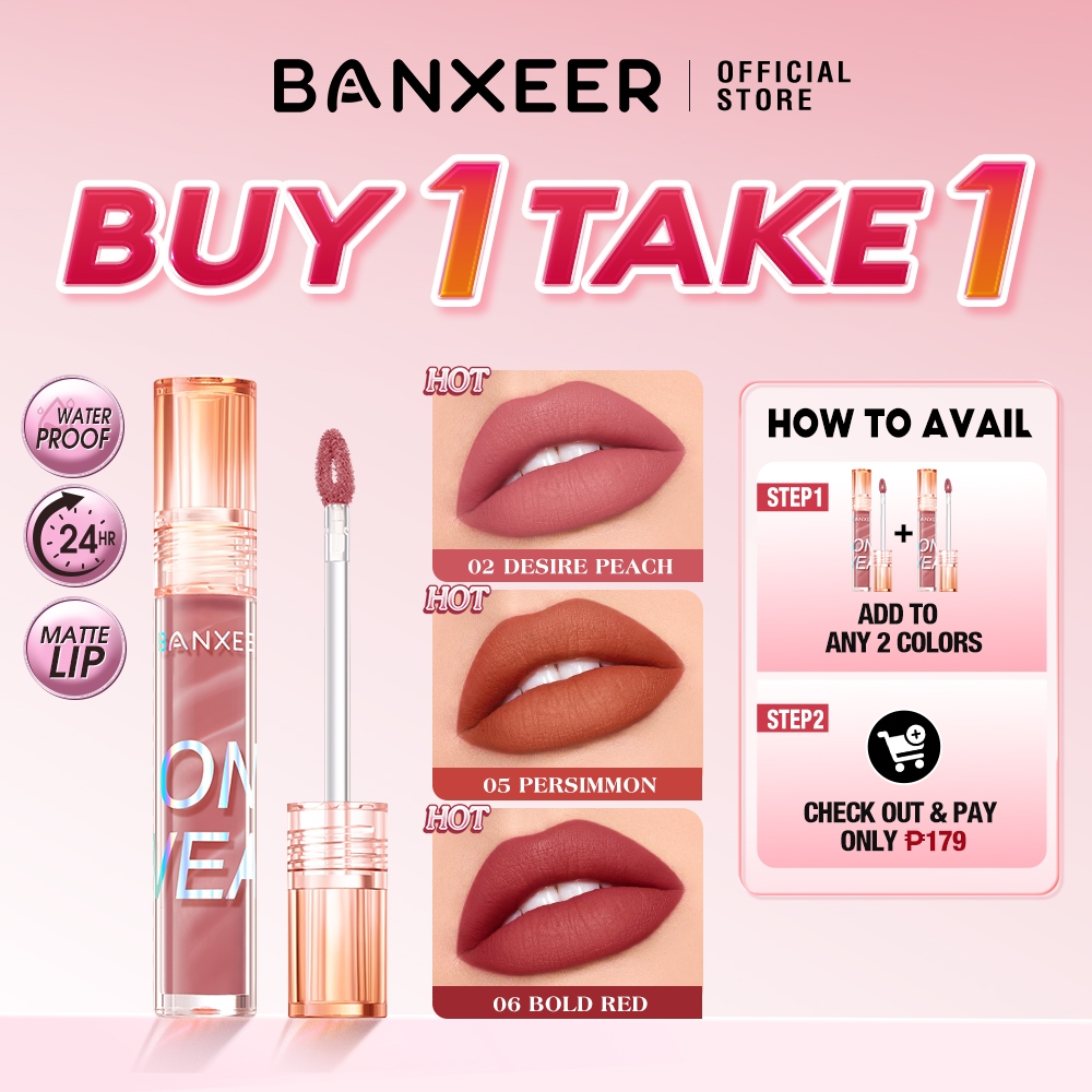 BANXEER Lip Gloss Matte 24h Long Lasting Waterproof Lip Tint Smooth ...