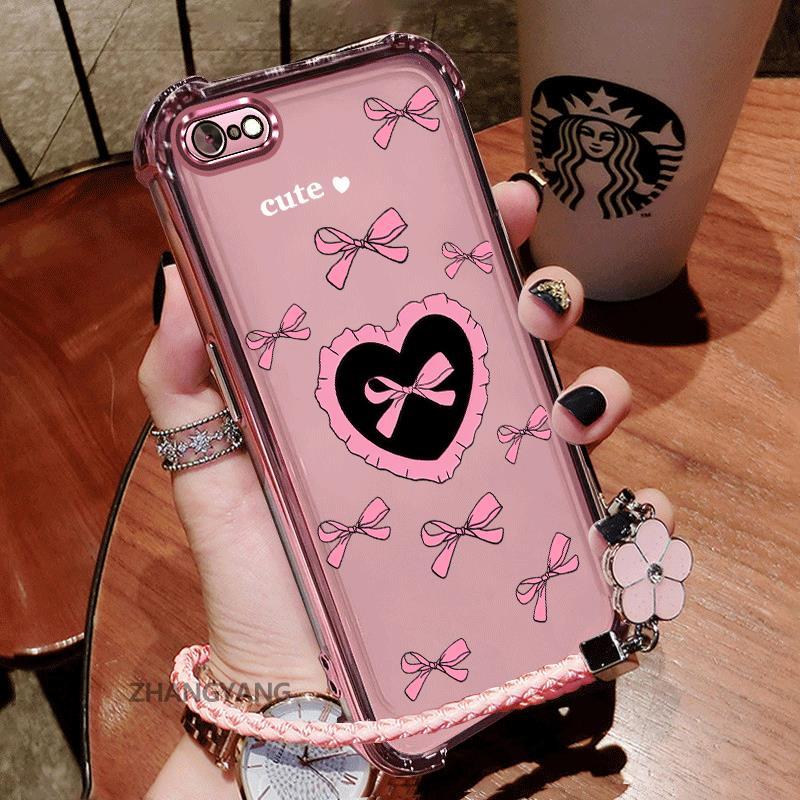 Case For iPhone iPhone iPhone iPhone 6s Electroplated silicone TPU  phone case aesthetic shockproof TPU soft case cute cartoon love butterfly 