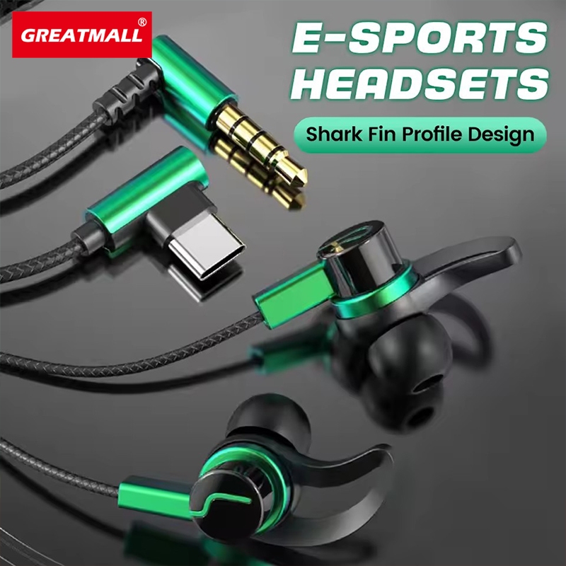 GreatMall® In-Ear Headphones Wired Earphones 3.5mm/Type-C Handsfree ...