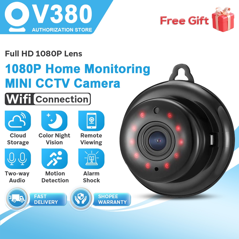 V380 Q2 Mini CCTV Camera 1080P HD Night Vision Wireless Hidden Home ...