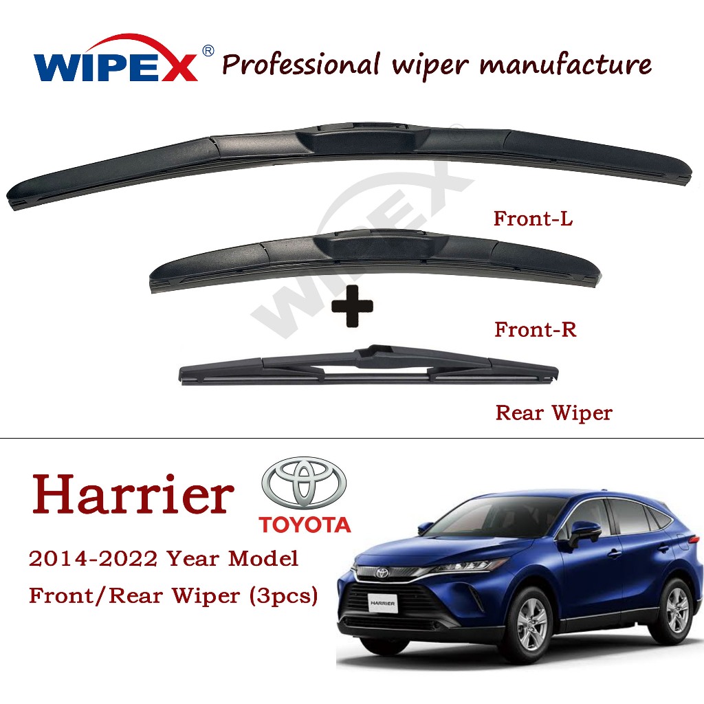 (Front/Rear 3pcs) Wiper Blade Toyota Harrier XU60 XU80 for 2014 to 2022 ...