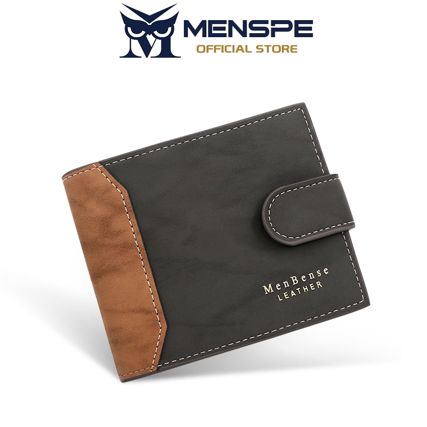 MENSPE Fashion Men's Simple Short Wallet Tri-Fold Multi-Card Position  Wallets Travel Purses Coin Pouch