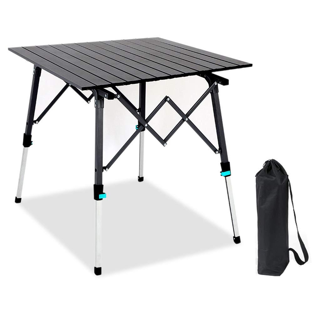 Portable Camping Table, Aluminum Folding Picnic Table with Carry Bag ...