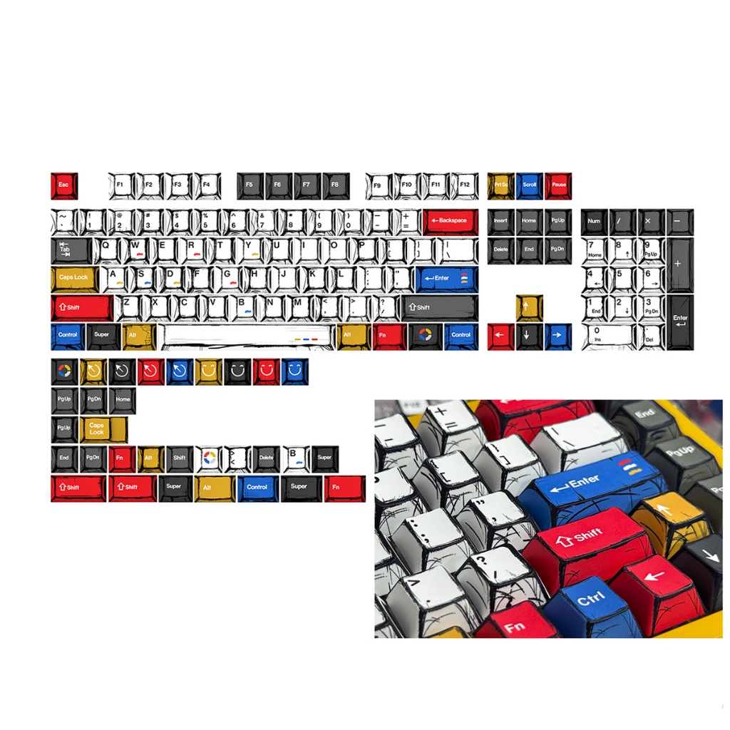 PBT Cherry Profile 130/131/128/135 Keys Color keycaps set for RK ...