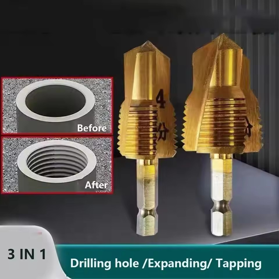 4/6 Point PPR Water Pipe Drill Bit Hexagonal Handle Hole Opening ...