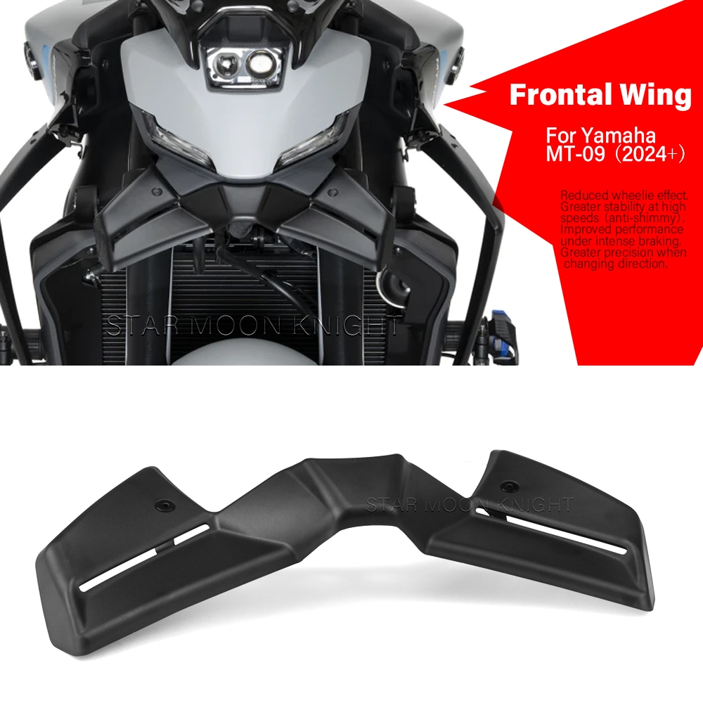 Kit Aileron Avant Pour Yamaha MT-09/MT-09 SP 2024-2025 – Becquet Aérodynamique Noir ABS - 6