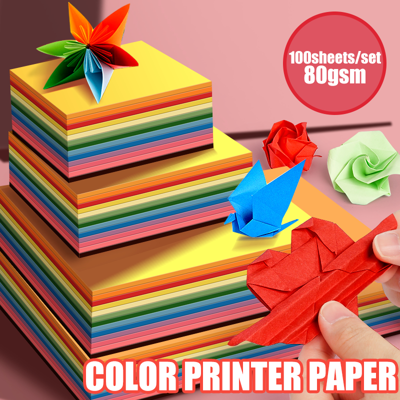 200sheets 80gsm Origami Paper Double Sided Color Paper Cuts School ...