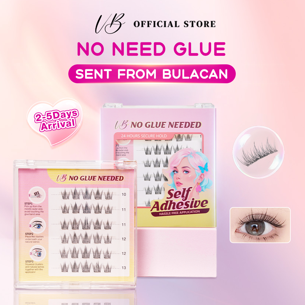 VB False Eyelashes Extension Set Three Clusters Self-Adhesive No Need ...
