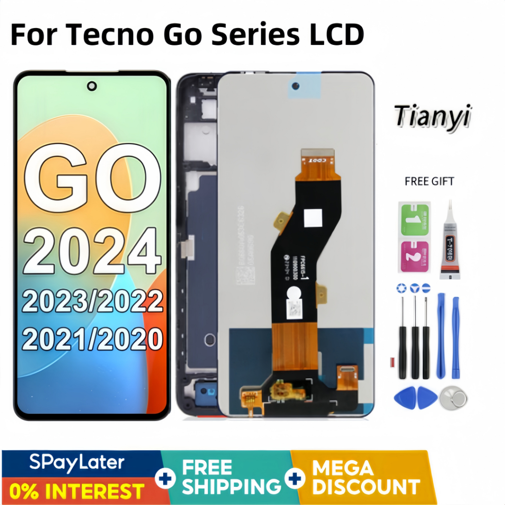 For Tecno Spark Go 2024/2023/2022/2021/2020 LCD Display Touch Screen ...