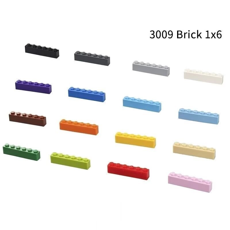 MOC Small Particle Assembled Building Blocks 1 x 6 High Brick ...