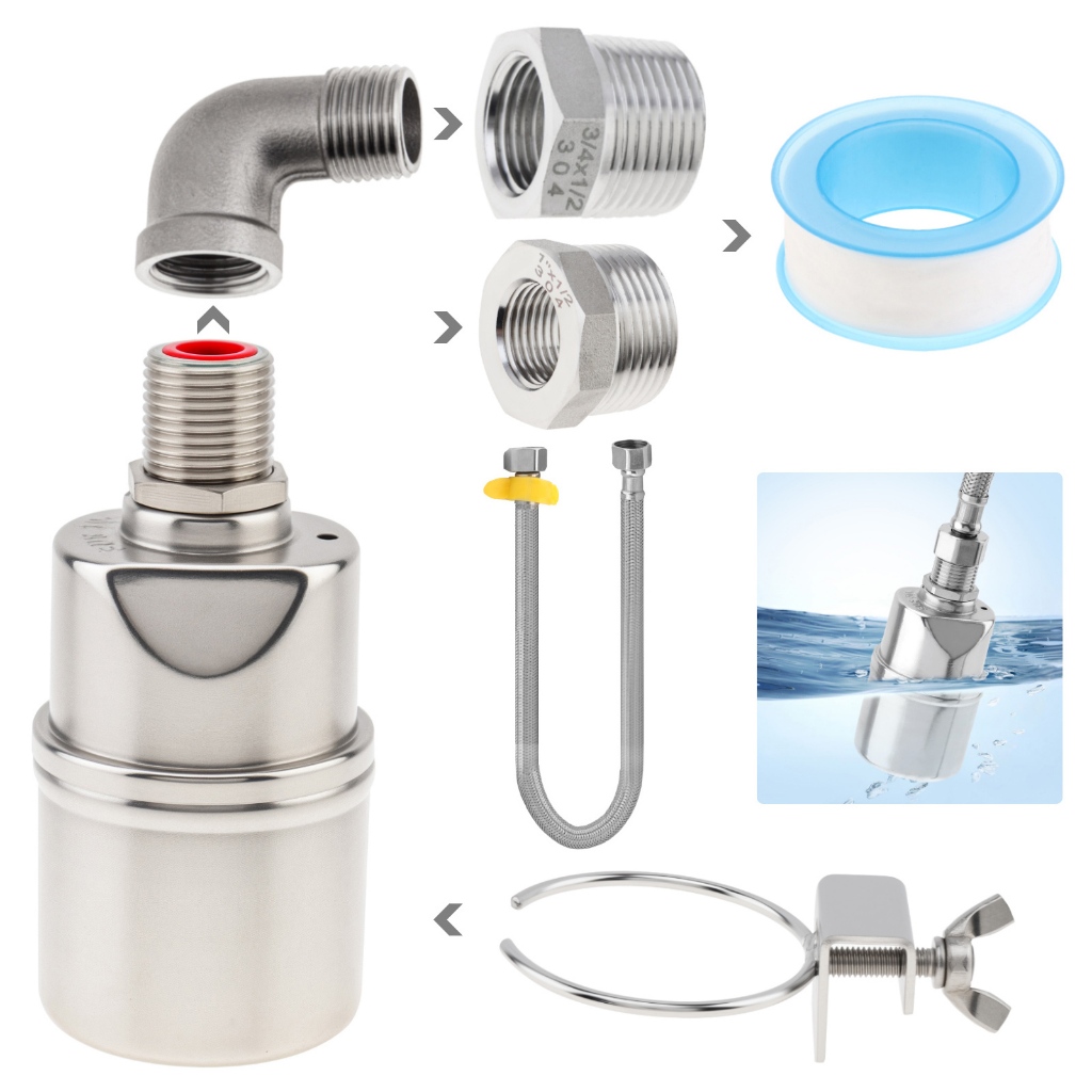 1/2 inch 304 Stainless Steel Fully Automatic Water Level Control Float ...