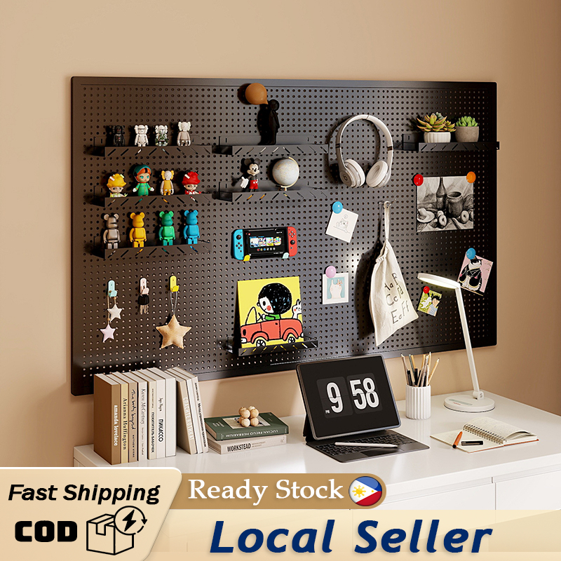 Metal Pegboard150*80CM Wall Mounted Storage Rack Household Storage ...