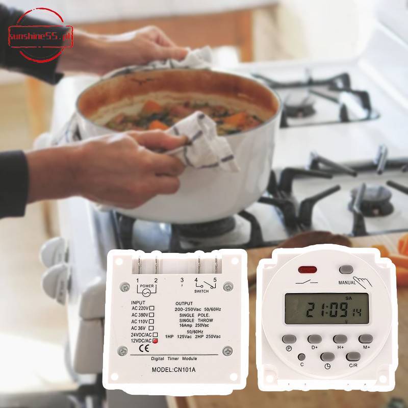 Sun 1Pc 12V 24V 110V 220V CN101A Digital LCD Power Timer Programmable ...