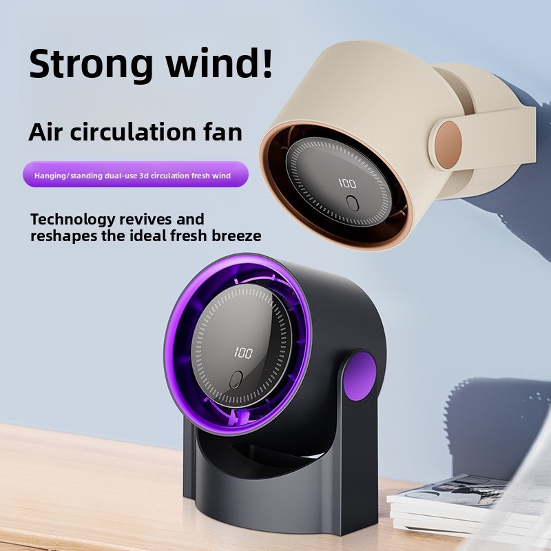 Wall mounted fan, desktop fan with night light, circulating fan ...