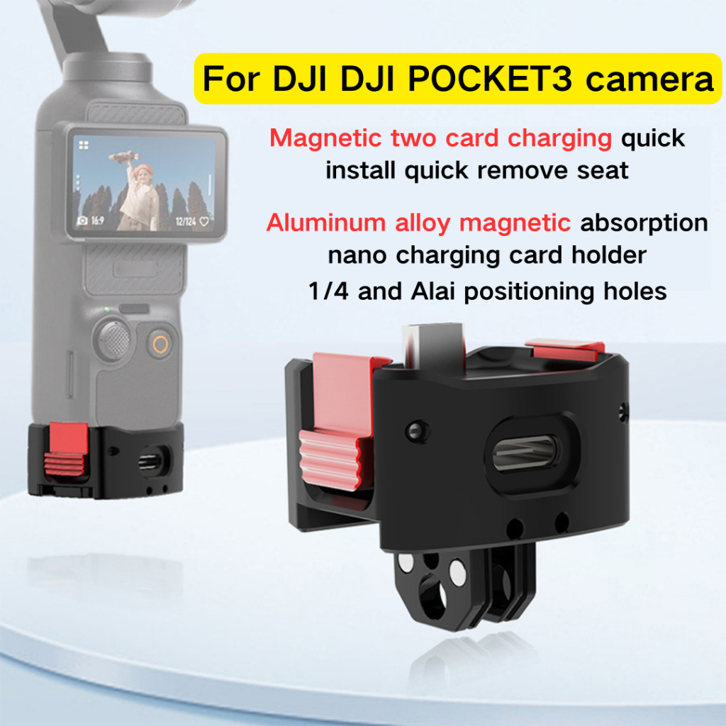For DJI Osmo Pocket3 Installation Adapter Base Made of Aluminum Metal ...