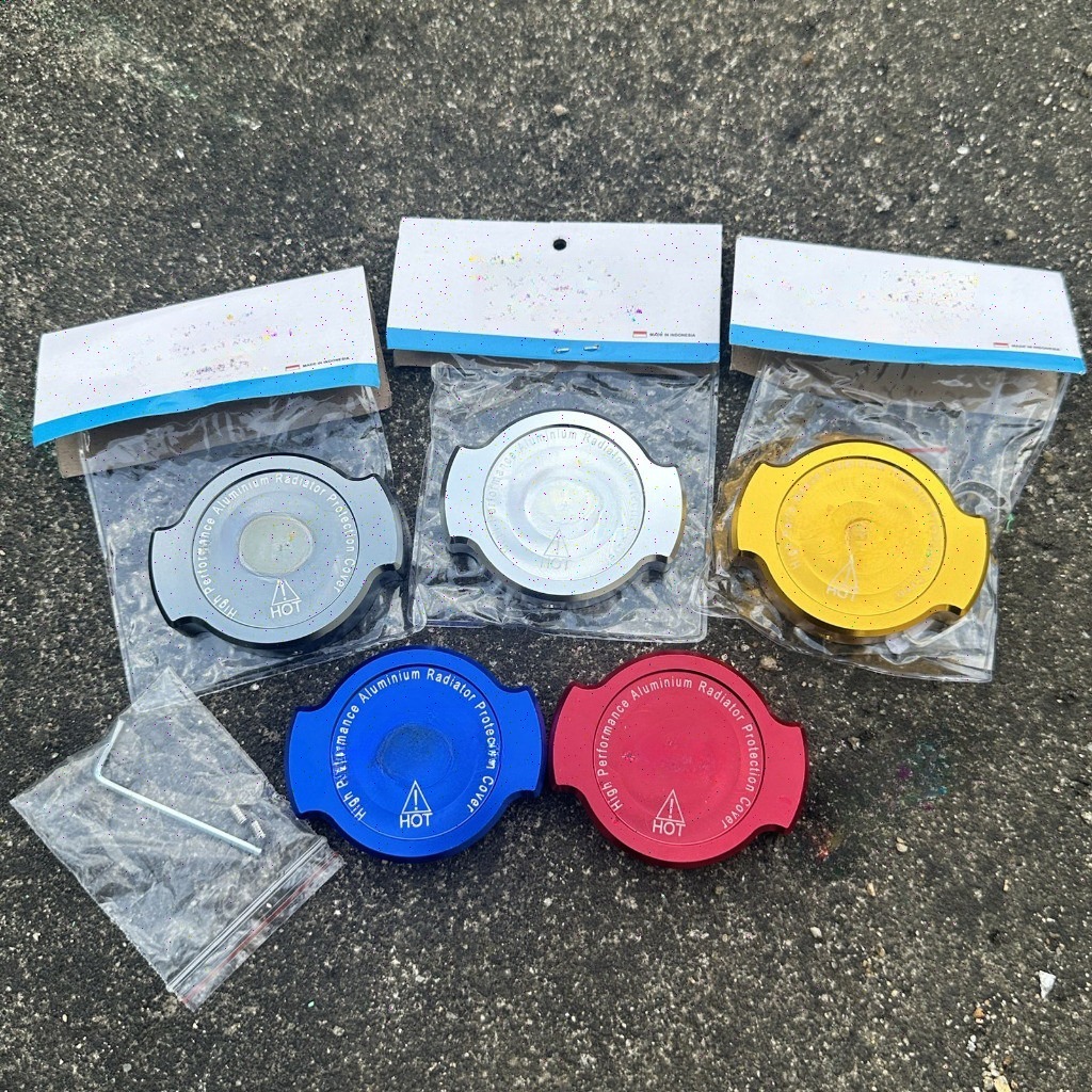 Radiator Cap Cover Full CNC Aluminum Motorcycle Universal Motorcycle ...