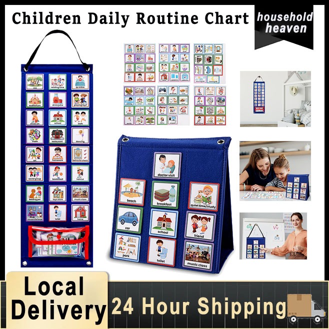 Local Delivery COD Visual Timetable Children Daily Routine Chart with ...
