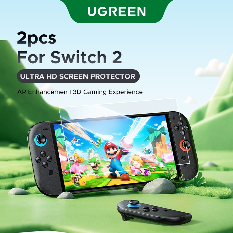 UGREEN 2pcs Tempered Glass Screen Protector for Switch 2 – Ultra HD, AR ...