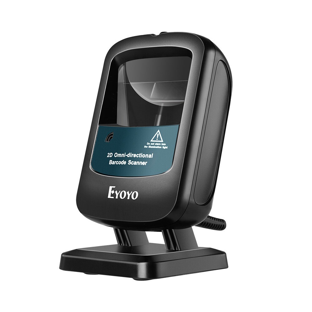 Eyoyo 2D Desktop Barcode Scanner | Omnidirectional Hands-Free USB ...