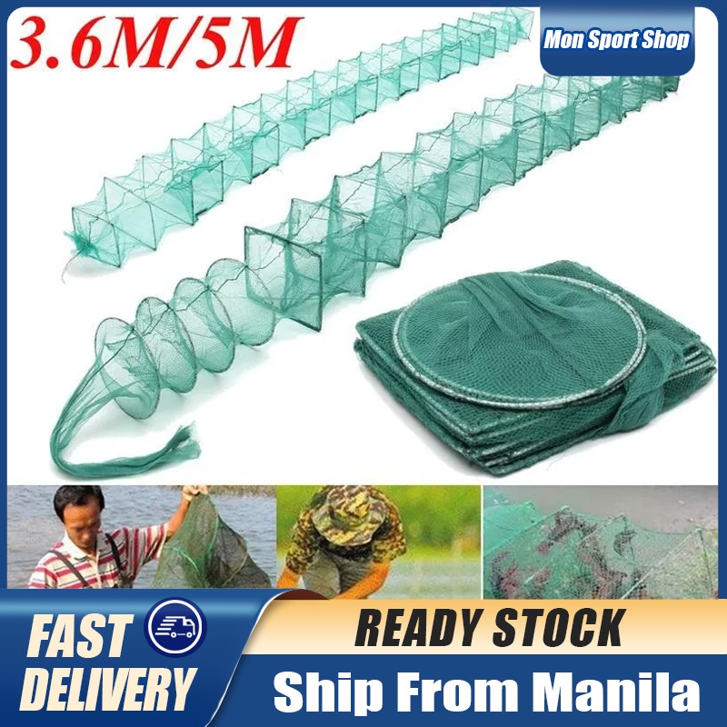 Original + 24 hours delivery Foldable Nylon Fishing Net Crab Crayfish ...