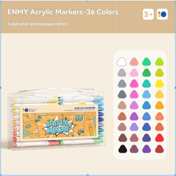 ENMY Acrylic Marker Pen 80/60/48/36/24/12 Colors Set Drawing Coloring ...
