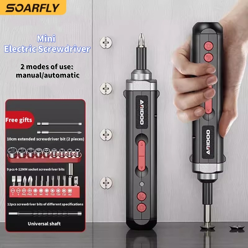 SOARFLY Mini Cordless Screwdriver Electric Screwdriver USB Rechargeable  Multipurpose