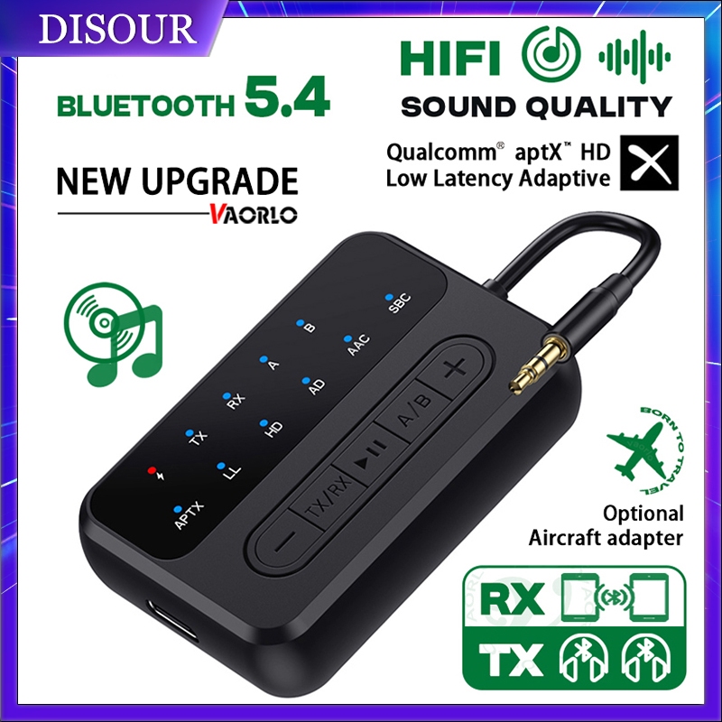 Bluetooth 5.4 Audio Receiver Transmitter 3.5mm AUX Multipoint Connect ...