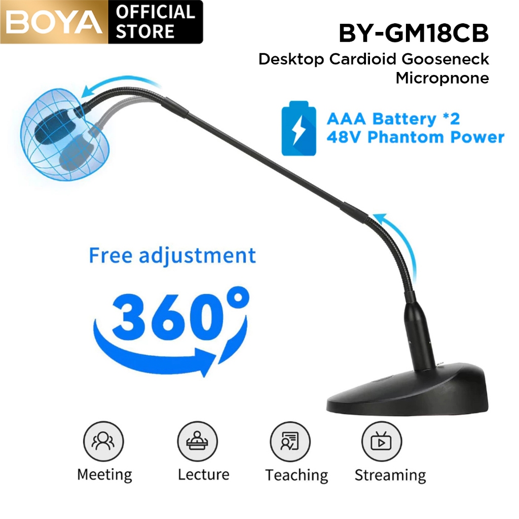 BOYA BY-GM18CB Desktop Meeting Conference Gooseneck Condenser ...