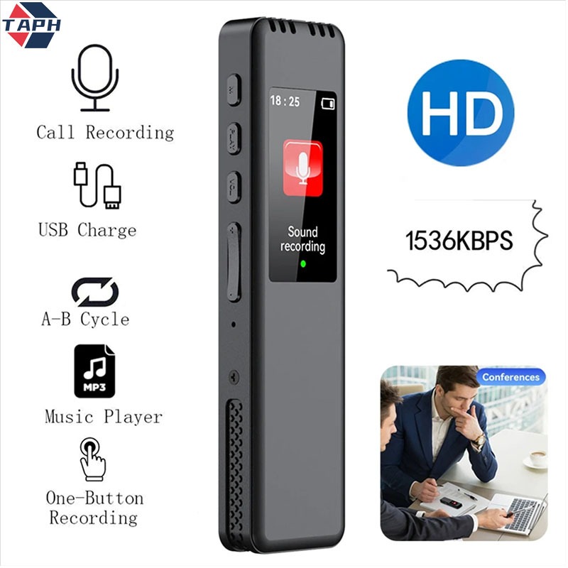 Digital Voice Recorder Support 128G SD Card Portable MP3 Player ...