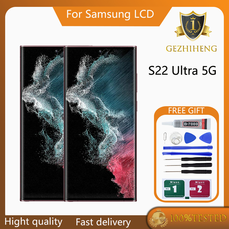 Original AMOLED For Samsung Galaxy S22 Ultra 5G LCD Display Touch ...