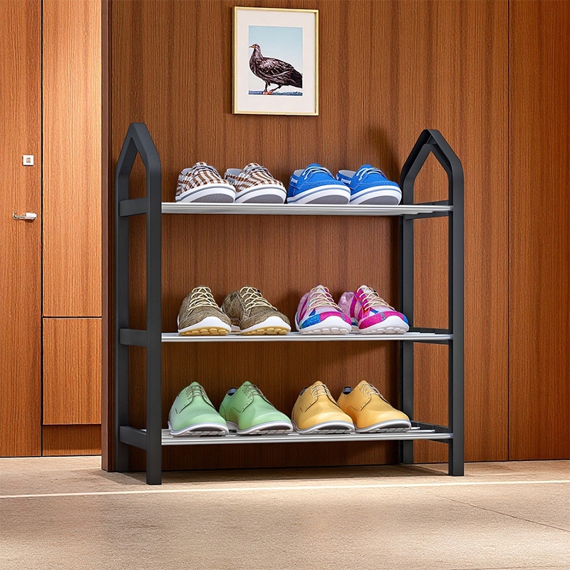 3-layer simple shoe rack shoe cabinet student dormitory assembly ...