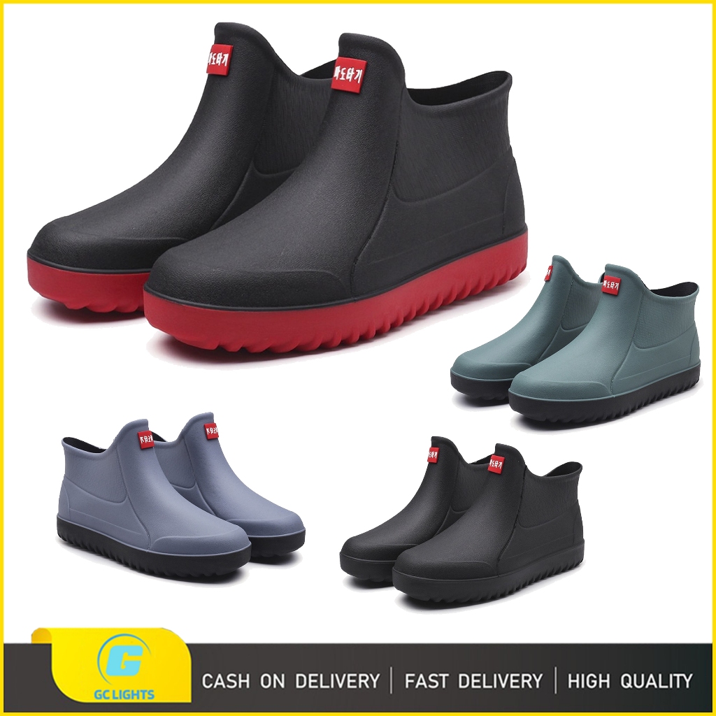 GC Men's Rain Boots Waterproof Shoes Outdoor Hiking and Fishing Shoes ...