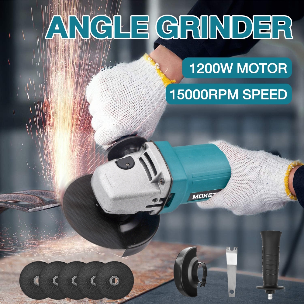 4 inch Electric Hand Angle Grinder Electric Power Tool 1200w Portable ...