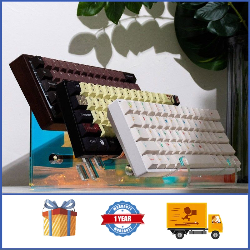 Acrylic keyboard display stand transparent colorful three-layer single ...