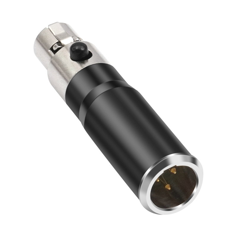 3Pin Mini XLR Male to Female Microphone Extender Adaptor Gold Plated ...