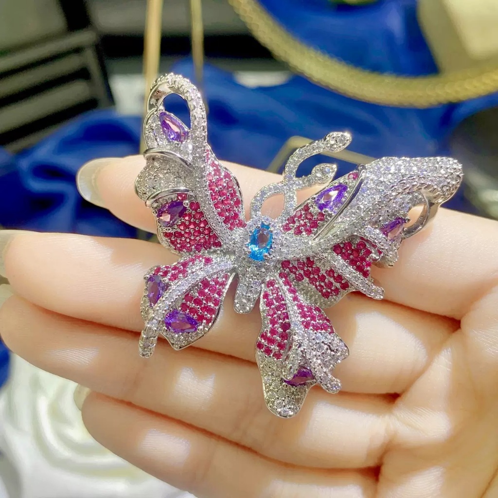 Exquisite andLavender Ruby Butterfly Ring | Shopee Philippines