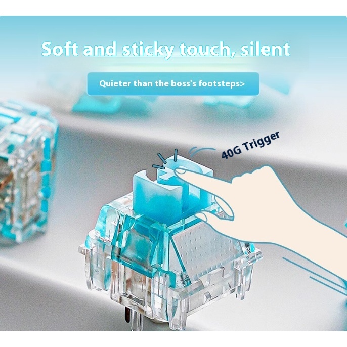 Silent switch, Ocean Heart Kaihua customized switch body, hot swappable ...