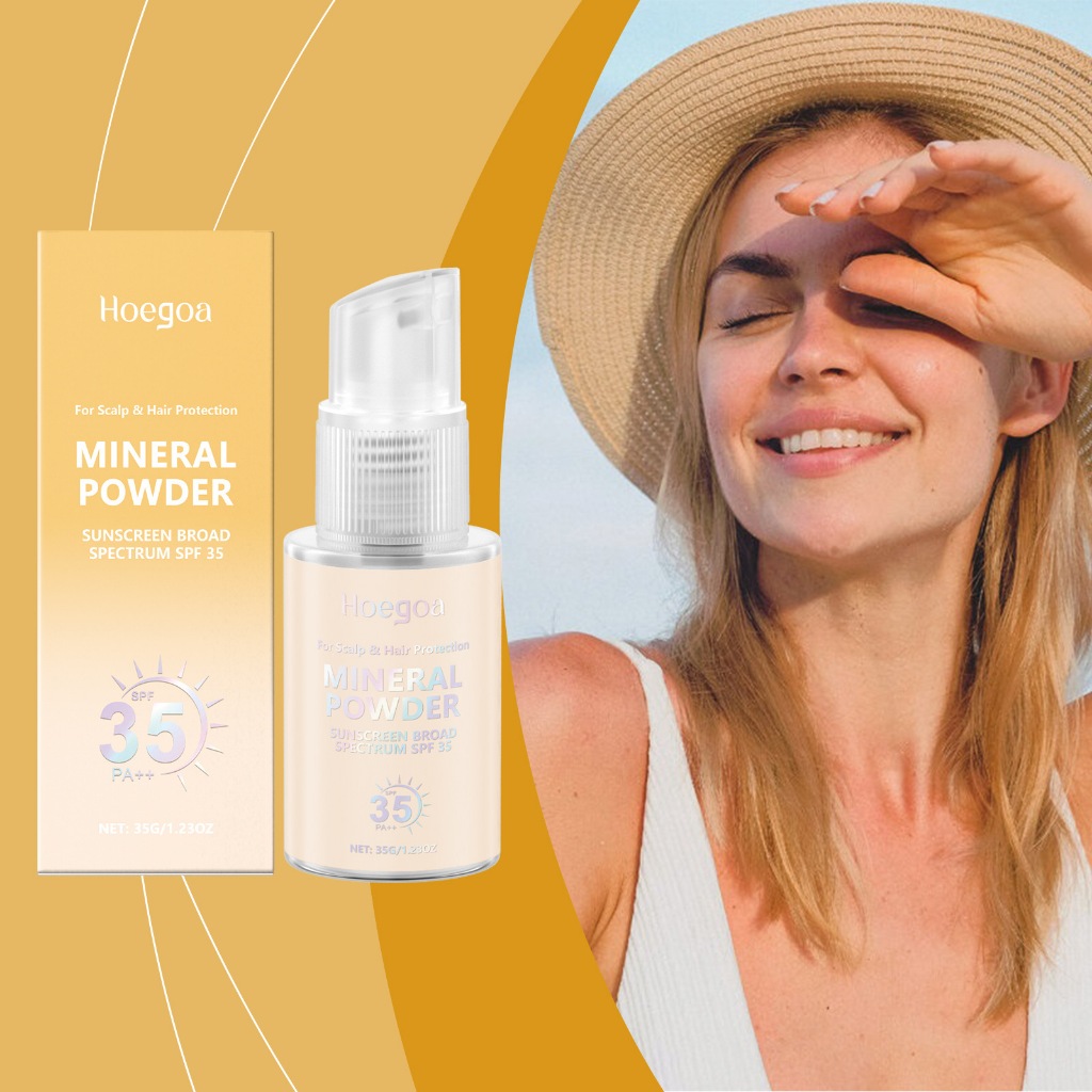 Mineral Powder Sunscreen Broad Spectrum Spf 35 Pa++, Scalp Protection ...