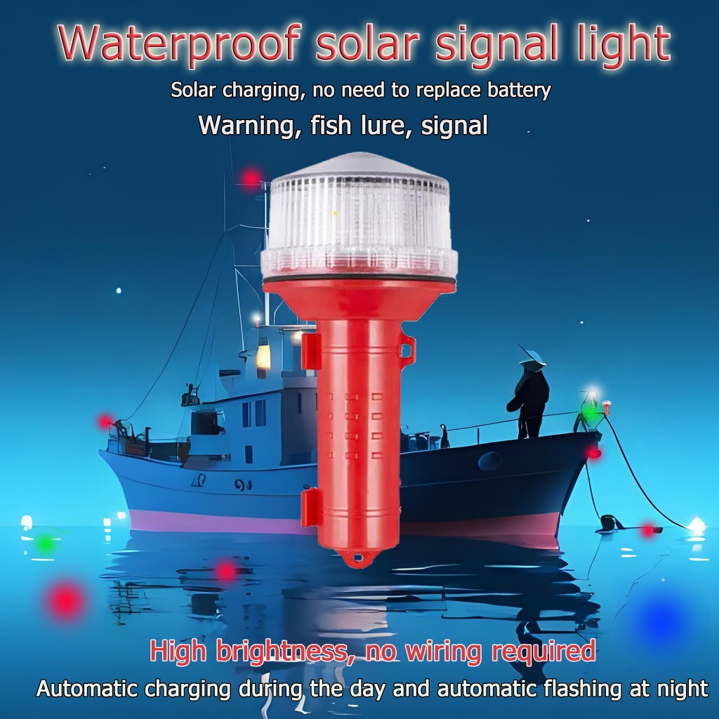 3000 meters visible solar powered ship signal light fish lure light ...