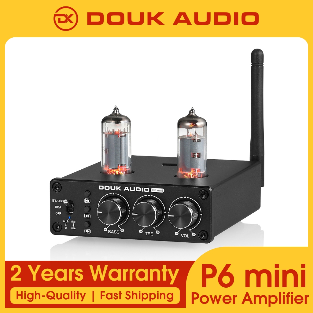 Douk Audio P6 Bluetooth Röhrenvorverstärker mit VU-Meter für HiFi und