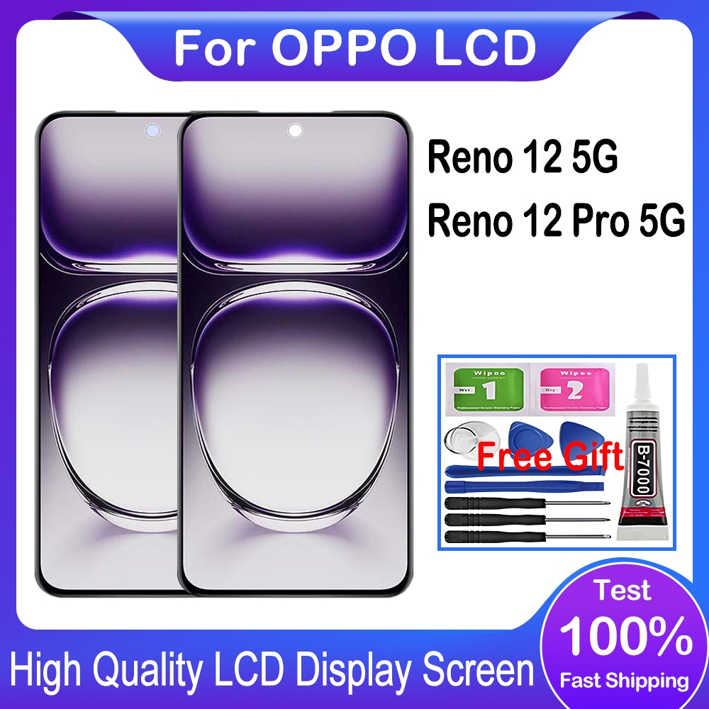 For AMOLED OPPO Reno 12 Reno 12 Pro 5G LCD Display Touch Screen ...