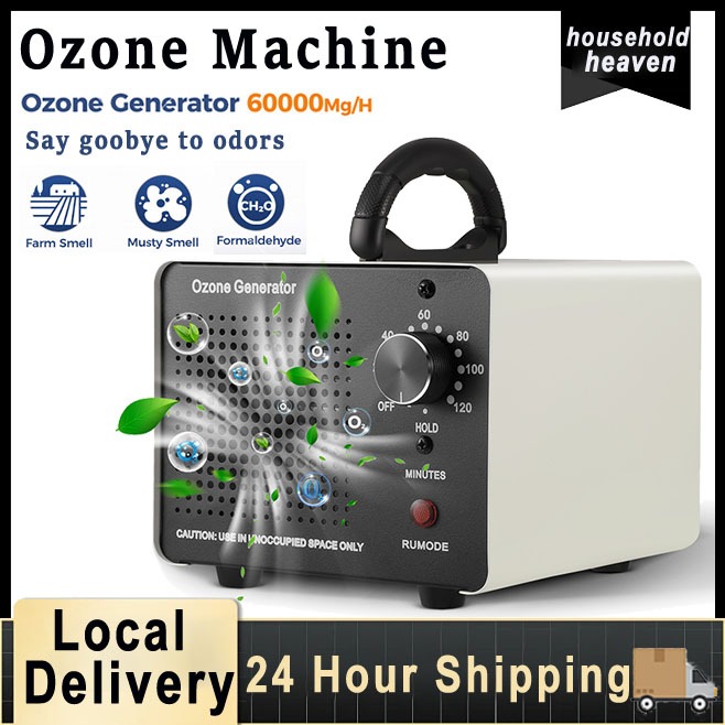 Générateur Ozone 60000 Mg/h - Purificateur D'air Jusqu'à 600 M², Avec Minuterie - 13