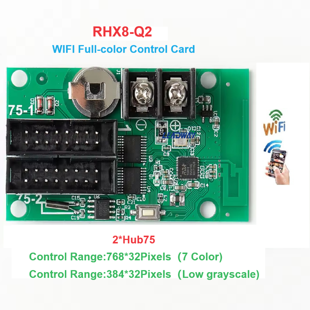 Ruihexin RHX8-Q2/Q2C 2Port WiFi Wireless Full Color RGB Color ...