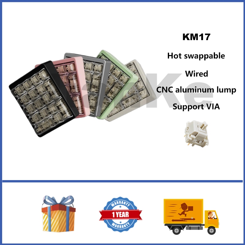 MMD KM17 Aluminum 17 Key Wired Numerical Mechanical VIA Keypad Hot Plug ...